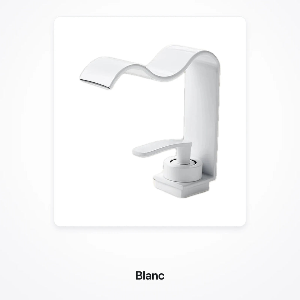 Robinet lavabo cascade en finition blanche